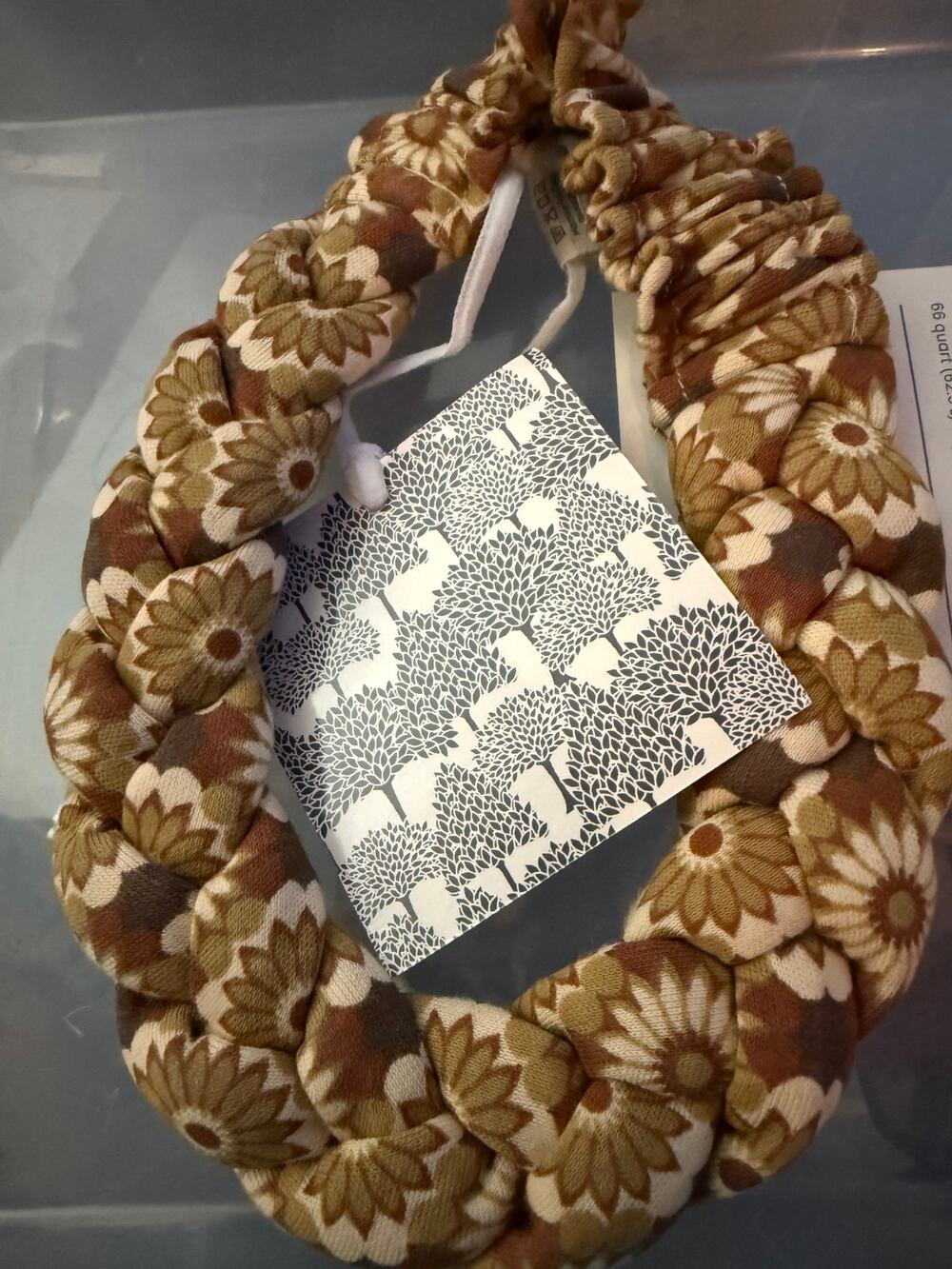 NWT Kate Quinn 70s Geo Floral Organic Cotton Stretchy Braided Headband M Med
